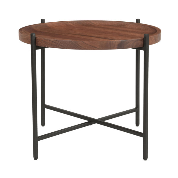 17 Stories Solid Wood Top End Table Wayfair